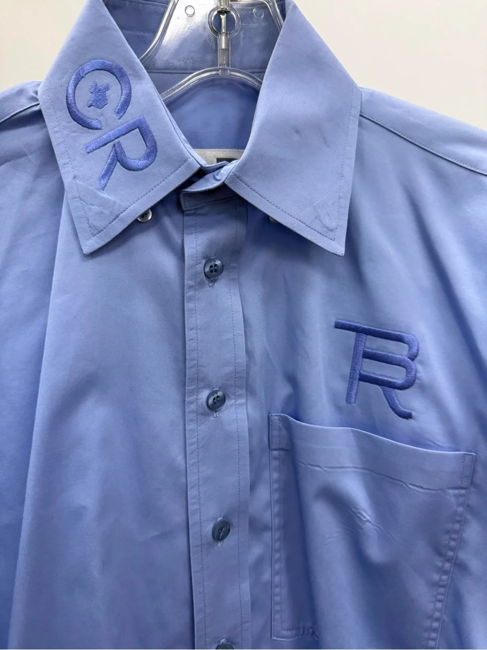 CR Ranchwear Men's Light Blue Dress Shirt with Embroidered 'CR.” - Picture 2 of 4